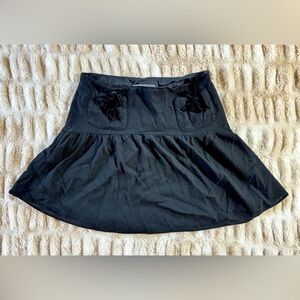 Old Navy - Low Rise Black Circle Skirt with Pocket Bow Accents NWOT